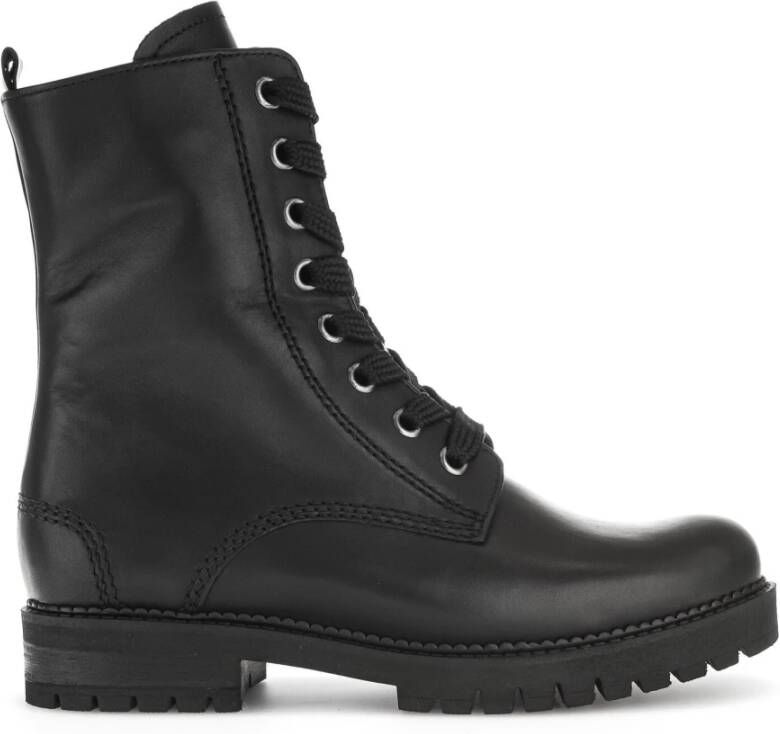 Gabor Combat Boots Black Dames