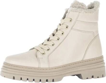 Gabor Combat Boots Dames Enkellaarsjes White Dames