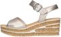 Gabor 651 Sandalen Met Sleehak Dames Zilver - Thumbnail 3