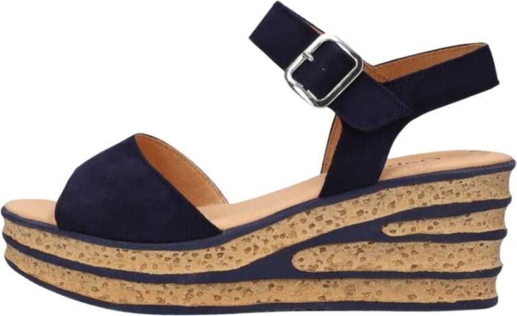 Gabor Comfortabele Donkerblauwe Sandalen Blue Dames