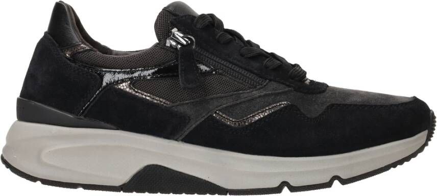 Gabor Comfortabele Rollingsoft Sneaker voor Dames Black Dames