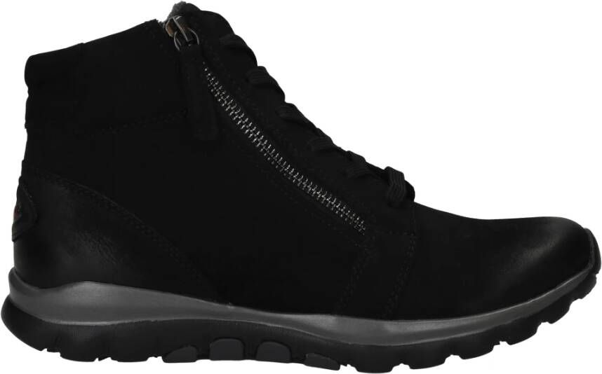 Gabor Comfortabele Rollingsoft Veterschoenen Black Dames