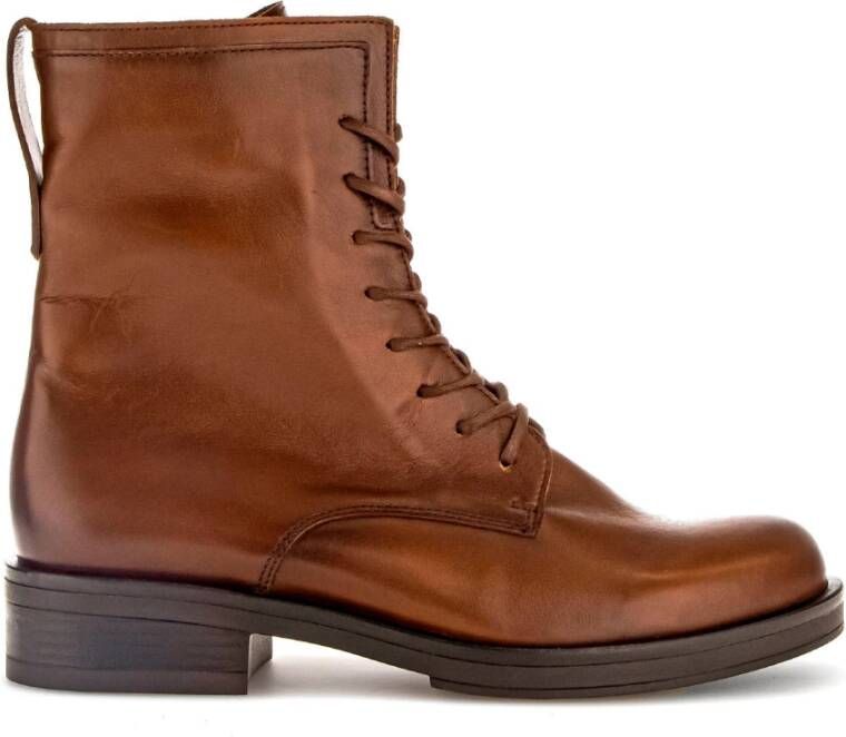 Gabor Comfortabele veterschoenen van glad leer Brown Dames