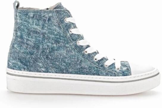 Gabor Denim hoge sneakers Blue Dames