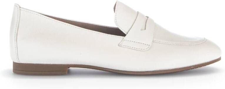 Gabor Ecru Leren Mocassins Beige Dames