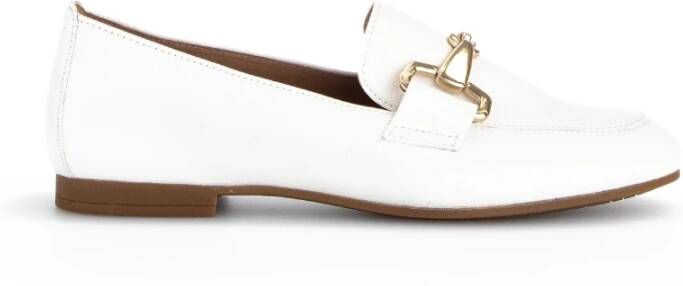 Gabor Ecru Leren Mocassins Beige Dames