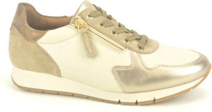 Gabor Elegant Beige Goud Loper Tapijt Beige Dames