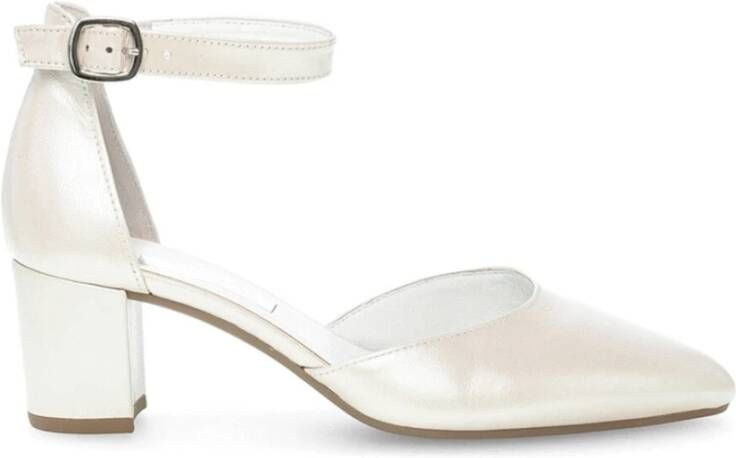 Gabor Elegant Perlatokid Pumps White Dames