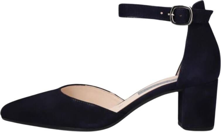 Gabor Elegante donkerblauwe suède pump Blue Dames