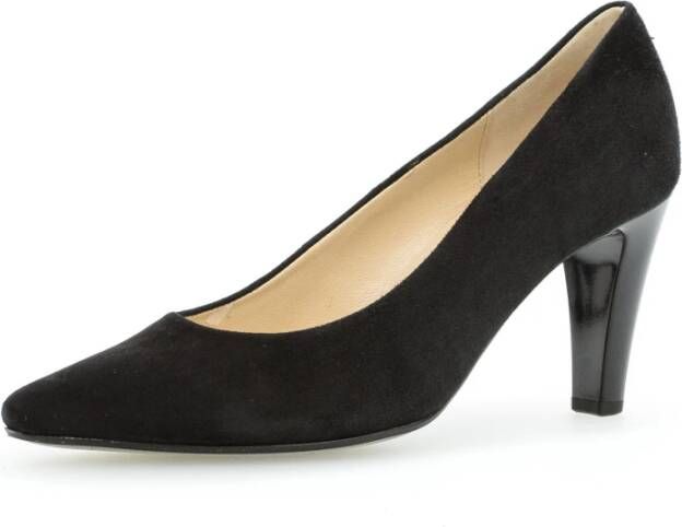 Gabor Elegante Suède Pumps Black Dames