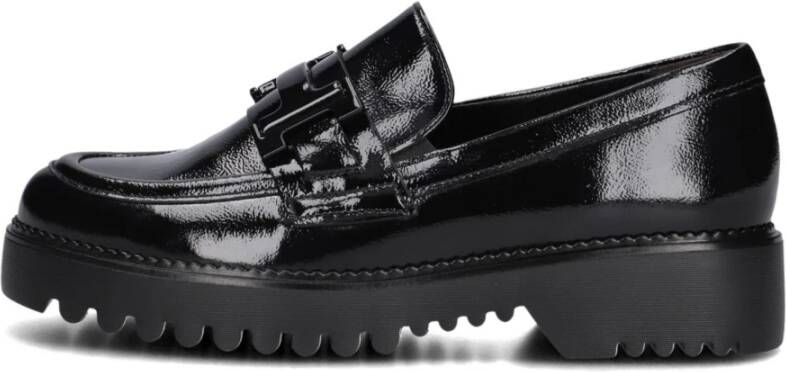 Gabor Elegante Zwarte Loafers Stijlvol Model Black Dames