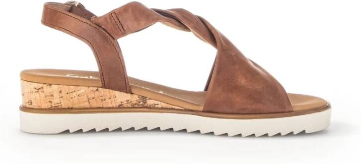 Gabor Flat Sandals Brown Dames