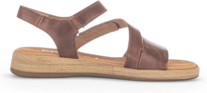 Gabor Flat Sandals Bruin Dames