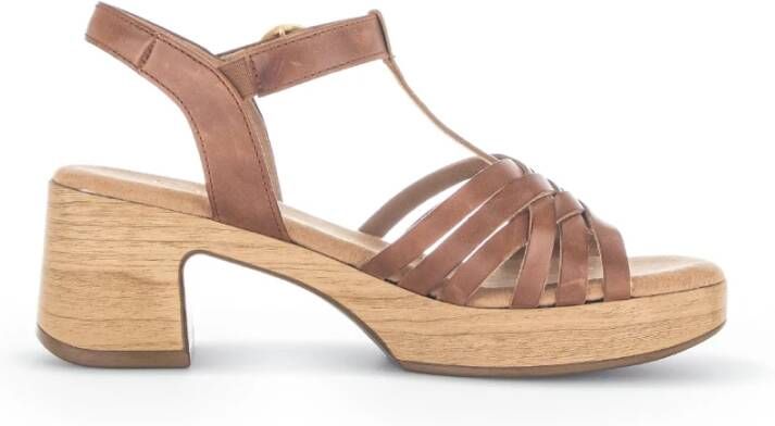 Gabor Flat Sandals Bruin Dames