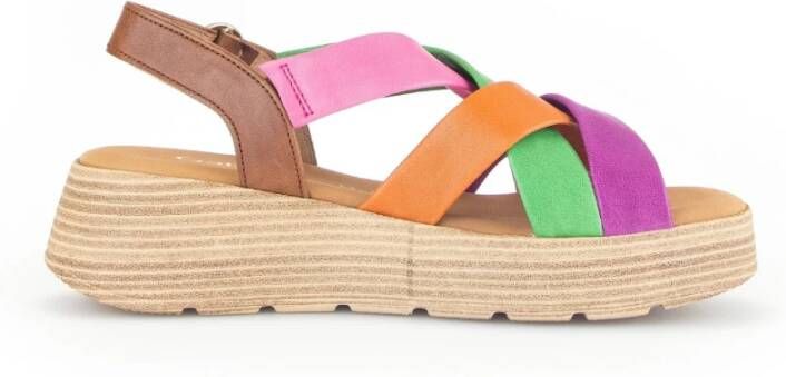 Gabor Flat Sandals Multicolor Dames