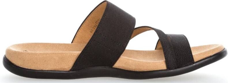 Gabor Flat Sandals Zwart Dames