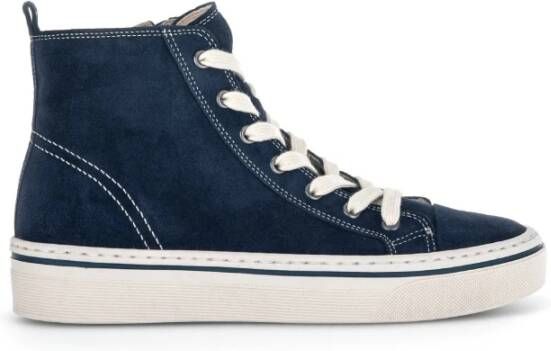 Gabor Fluwelen hoge sneakers Blue Dames