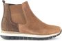 Gabor Fluwelen leren sneaker laars Chelsea stijl Brown Dames - Thumbnail 1