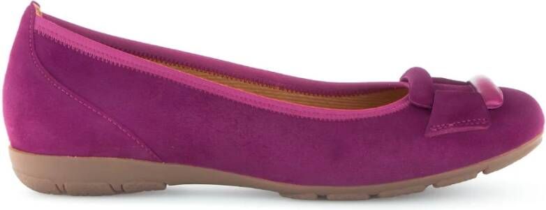 Gabor Fuchsia Leren Ballerina Schoenen Purple Dames