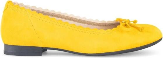 Gabor Gele Suède Ballerina Schoenen Yellow Dames