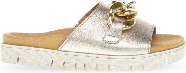 Gabor Slippers platform summer shoe slippers in metallic look