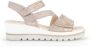 Gabor Gouden Suède Sandalen Velcro Sluiting Beige Dames - Thumbnail 2