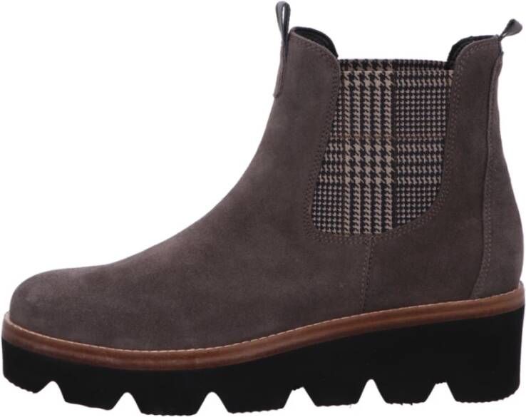 Gabor Chelsea boots met geruite stretchinzet