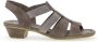 Gabor Grijze Fluweel Sandalen Comfortabele Stijl Gray Dames - Thumbnail 1