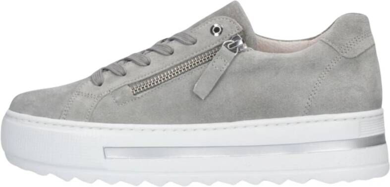 Gabor Grijze Lage Sneaker 498 Comfort Collectie Gray Dames