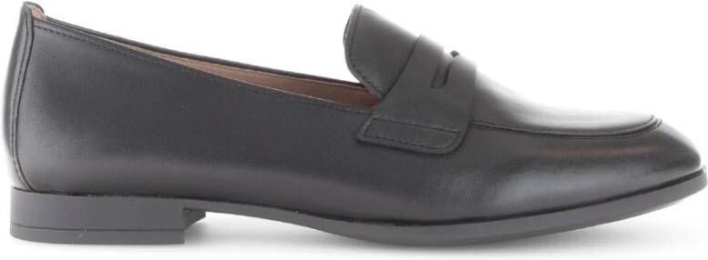 Gabor Grijze leren loafers Gray Dames