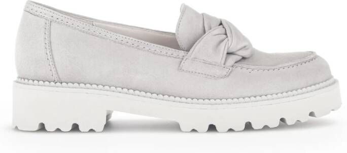 Gabor Grijze Suède Loafers Gray Dames