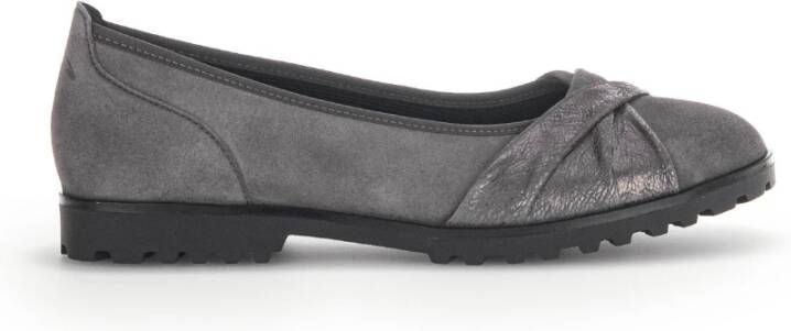 Gabor Grijze Velvet Ballet Flats Gray Dames