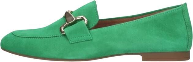 Gabor Groene Loafer 211 met Gouden Horsbit Green Dames