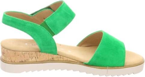 Gabor Groene sandalen met sleehak Green Dames