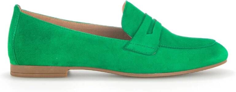 Gabor Groene Suède Mocassins Green Dames