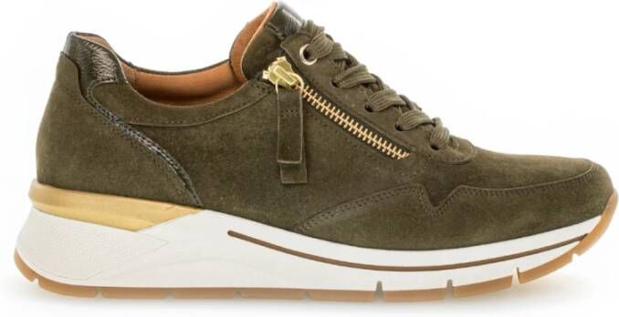 Gabor Groene Suède Sneakers Green Dames