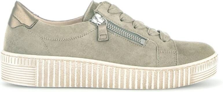 Gabor Groene Suède Sneakers Green Dames