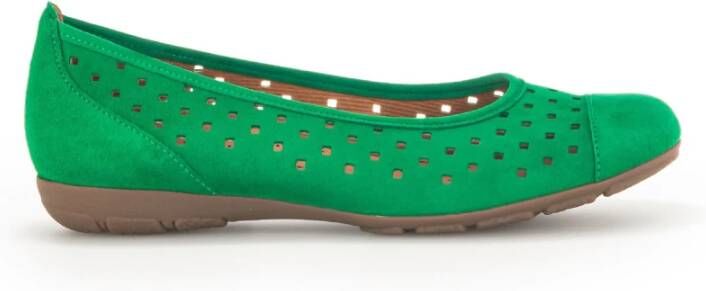 Gabor Groene Suède Zomer Ballerina Schoenen Green Dames