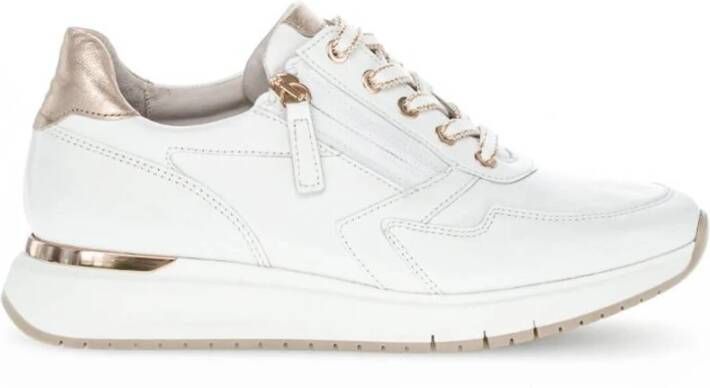 Gabor Hagedis Sneakers Satin Met White Dames