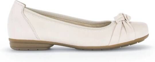 Gabor Ivoor Leren Klassieke Comfortabele Ballerina's Beige Dames