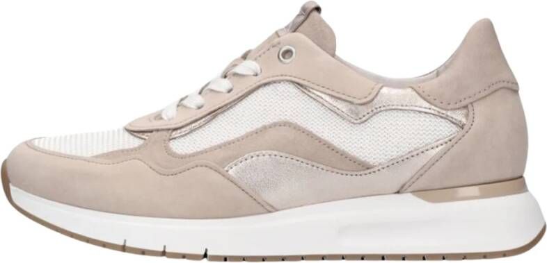 Gabor Lage Sneakers in Beige Suède Beige Dames