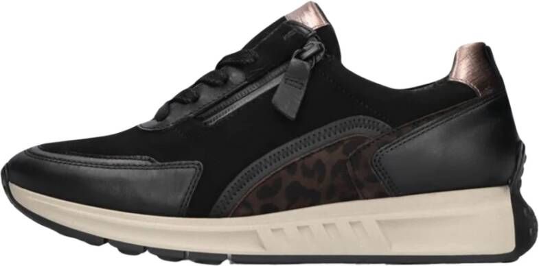 Gabor Lage sneakers met panterprint Black Dames