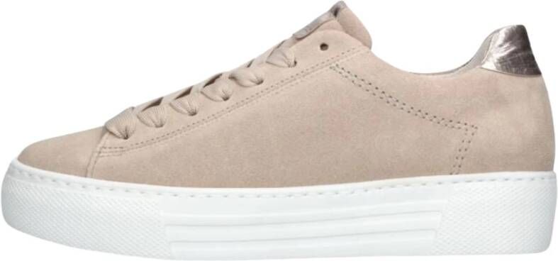 Gabor Lage Sneakers met Plateauzool Brown Dames