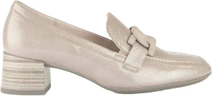 Gabor Lakleren Loafers Beige Dames