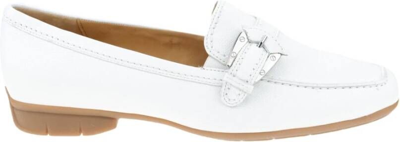 Gabor Leren Instaploafer Schoenen White Dames