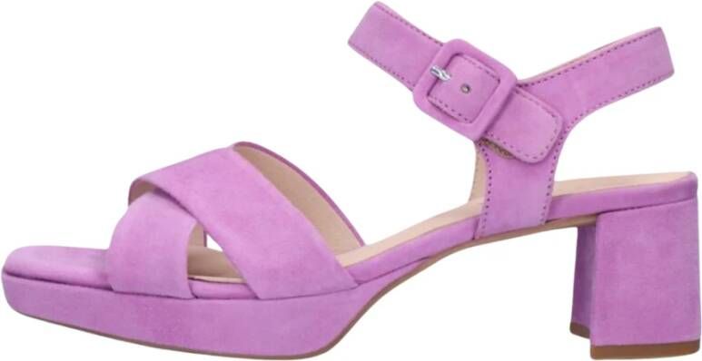 Gabor Lila Suède Kruisband Sandalen Purple Dames