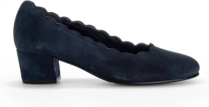 Gabor Marine suède leren pumps Blue Dames