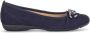 Gabor Marineblauwe Fluweel Ballet Flats Blue Dames - Thumbnail 1