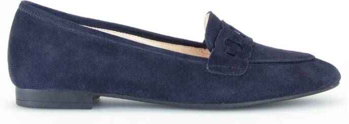 Gabor Marineblauwe Suède Mocassins Blue Dames