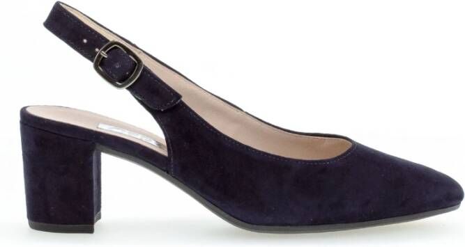 Gabor Marineblauwe suède pumps met achterband Blue Dames